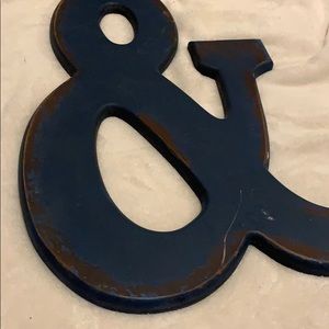 Farmhouse decor large blue wooden and sign &